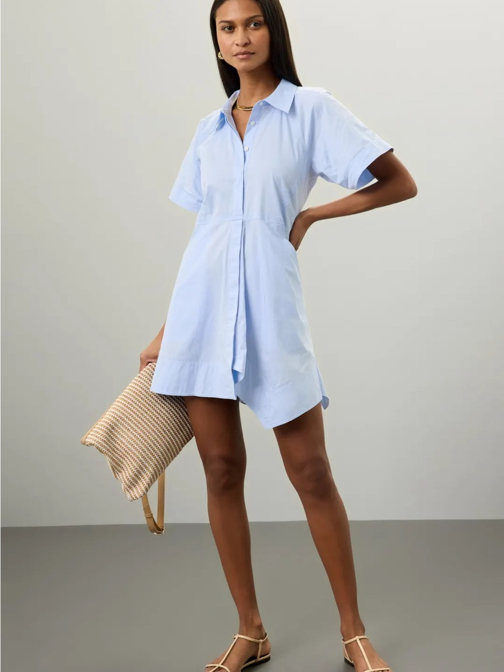 🇺🇸 A.L.C. Pale Blue Shirt Dress
